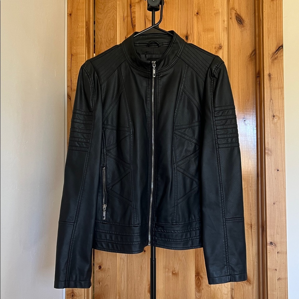 Black Faux Leather Jacket